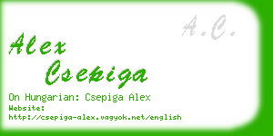 alex csepiga business card